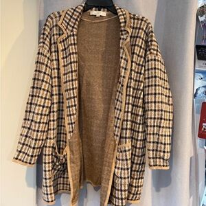 Plaid Loft Open Face Jacket